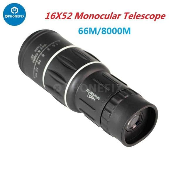 Portable 16X52 monocular telescope handheld dual focus zoom dual focus 66m/8000m high-definition range used for outdoor viewing of hunting and fishing Z250219