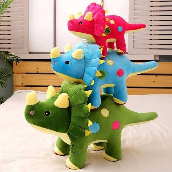 40cm Creative Big Plush Soft Triceratops Stegosaurus Plush Toy Dinosaur Doll Stuffed Toy Kids Dinosaurs Toy Birthday Gifts W250219