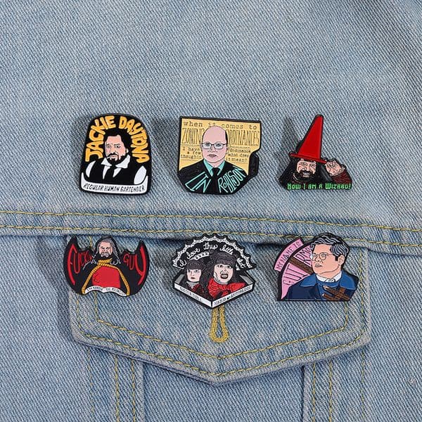 Cartoon accessory Halloween brooch badge Enamel Pin horror scary gothic japanese game tv pin movie film science fiction elf enamel pin Cute Anime funny quotes F28