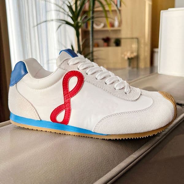 Luxury Men Running shoes 25SS Spring Ballet Runner 2.0 sneakers Womens fashionable calf leather sneakers Outdoor travel casual shoes TPU anti slip sole