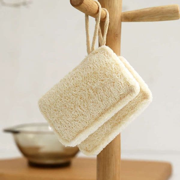 5 Pieces Jy Double Layer Loofah Wood Pulp Cotton Scouring Pad Kitchen Dishwashing Brush Pot Cleaning Stain Removal Sponge Wiping Cloth