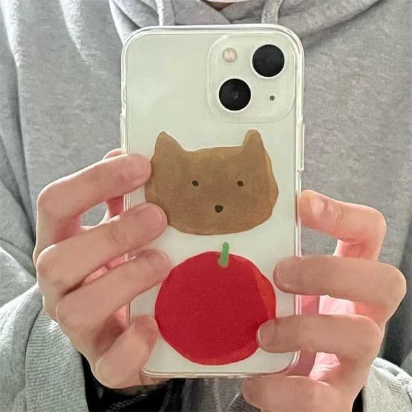 Korean Little Fox Phone Case For iPhone16 Pro Max15 14 13 12 11XR XS Max7 8 Plus Y2K Cartoon Anime Anti fall protective shell X250224