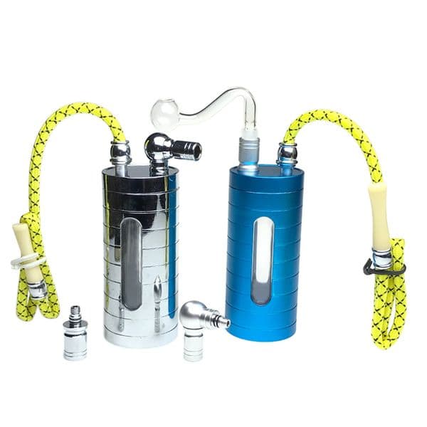 5.2 Inch Metal Oil Burner Bong High-Quality Smoking Water Pipes with Aluminium Alloy Acrylic Silicone Tube Glass Oil Burner Pipe