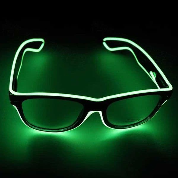 1 flashing EL wire LED glasses glowing party decoration lighting classic novel gift bright LED glowing party sunglasses X250225