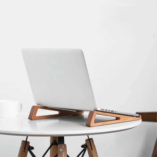 1 pair of universal portable wooden laptop stand computer cooling stand suitable for laptops and tablets 10-17 inchesXJ220228
