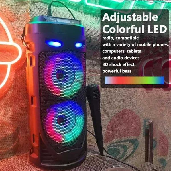 30W Wireless Column Big Power Stereo Portable BT Speaker Subwoofer Bass Party Speakers with Microphone Family Karaoke USB T250602