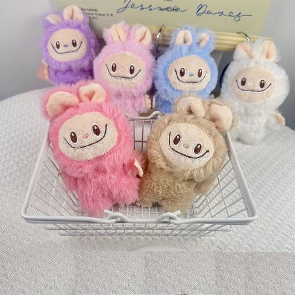 Labubu Lala Rabbit Plush Toys Pendant Keychain Cartoon Cute Doll Toy