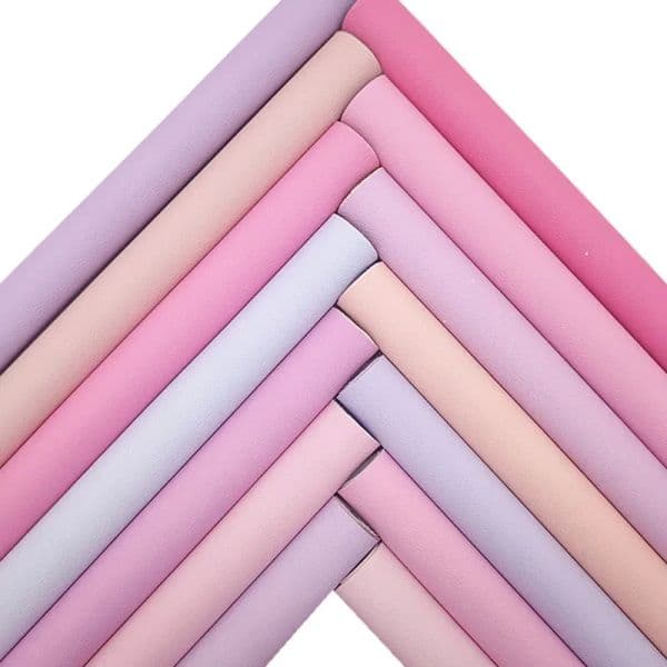 30X134CM Mini Roll Pastel Pink Litchi Synthetic Leather Fabric Vegan Leather Felt Backing Leather for Bow Bag Earrings DIY HQ177