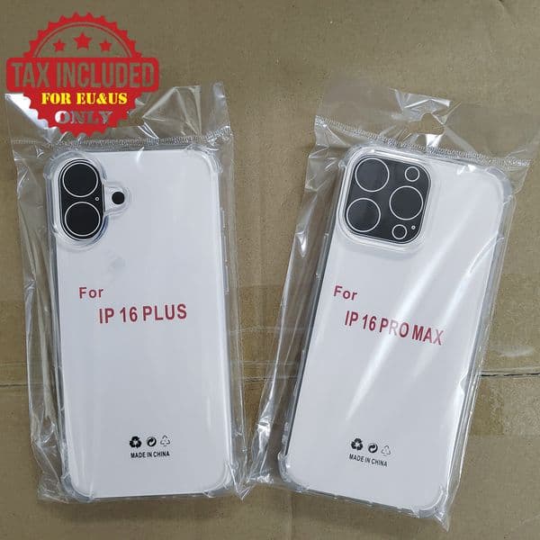 For iPhone 16 Pro Max Phone Cases 1.5mm thickness with Air Cushion Corner Transparent Clear Soft TPU Silicone Rubber Cover for 14 Plus 13 Mini 12 11