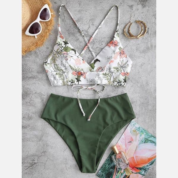 New 2025 Bikinis Floral Swimsuit Swimwear Sexy Push Up Bikini Set Two Piece Bathing Suits Biquini Women's Swimming Suit