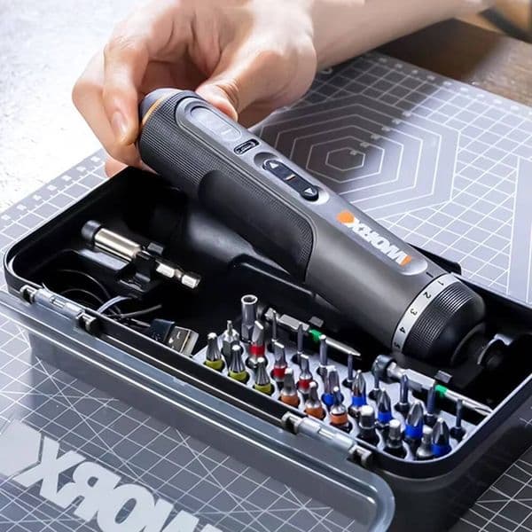 Electrical Screwdriver Set Worx 4V WX242 Smart Cordless Electric Screwdrivers USB Rechargeable Handle 30 Bit Sets Tools