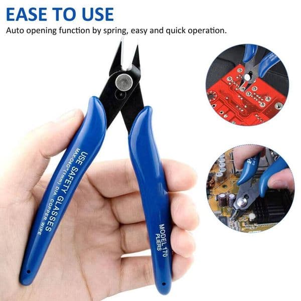 Carbon Steel Electrical Wire Cable Cutters Cutting Side Snips Flush Pliers new Nipper Home Hand Tools Blue tues