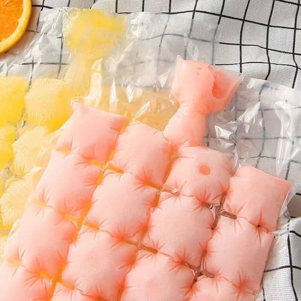 ice maker 10pcs/pack Disposable Self-Sealing Ice Cube Bags Transparent Faster Freezing Ice-making Mold Bag Kitchen Gadgets