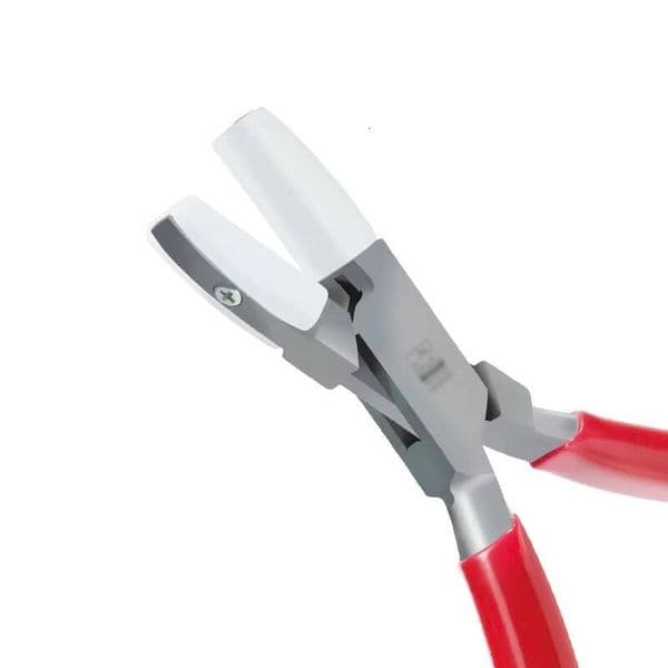 High Quality Flat Nose Wire Holding Bending With Nylon Jaws Cheap Price Precision Jewelry Making Pliers tues