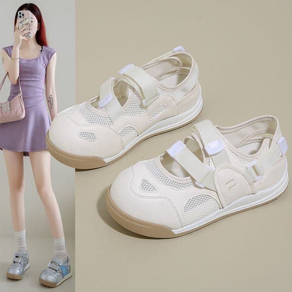 Ddmysports White Sneakers For Women Summer New Korean Style Ins Female Student Casual Mesh Versatile S Shoes Street Shooting D Outdoor Shoes