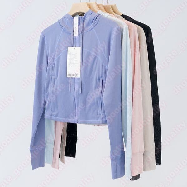 Womens Yoga Clothing Zipper Hooded Jacket Womens Slimming Jacket Outdoor Running Sports Fitness Hooded Jacket
