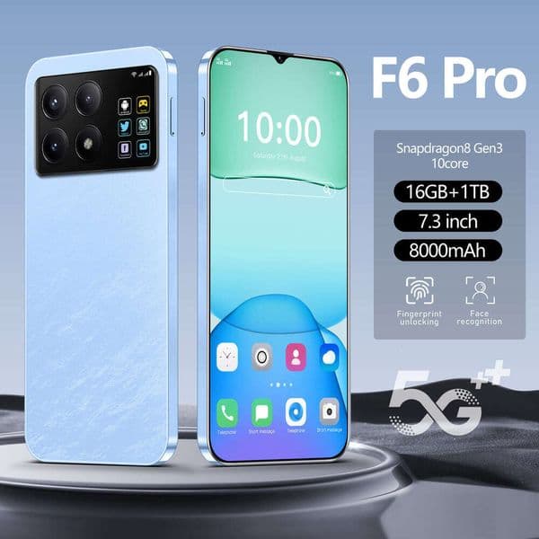 New F6 Pro 7.3inch Android 16+1T Smartphone