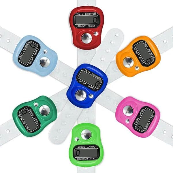 Mini Finger Ring Tally Counter Digital Electronic Finger Knitting Row Counter Weave Tools Hand Held Stroke Number Counters Point Marker
