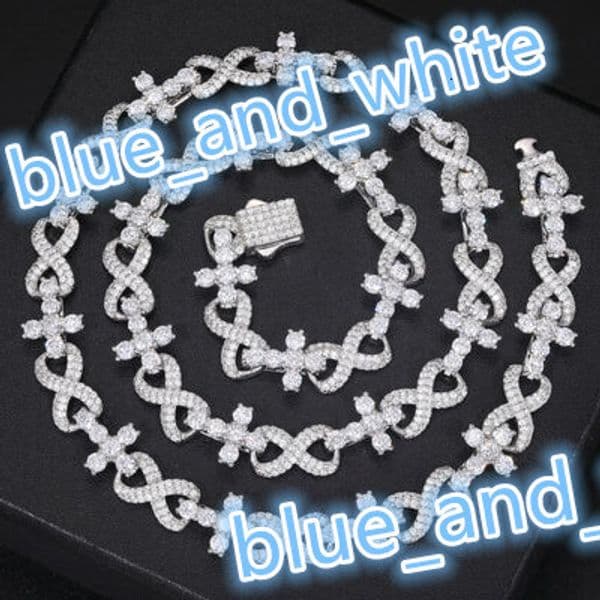 New Arrival 925 Sterling Silver Cross Necklace Sparkling Iced Moissanite Hip-hop Party Jewelry Bracelets Chain for Women Men
