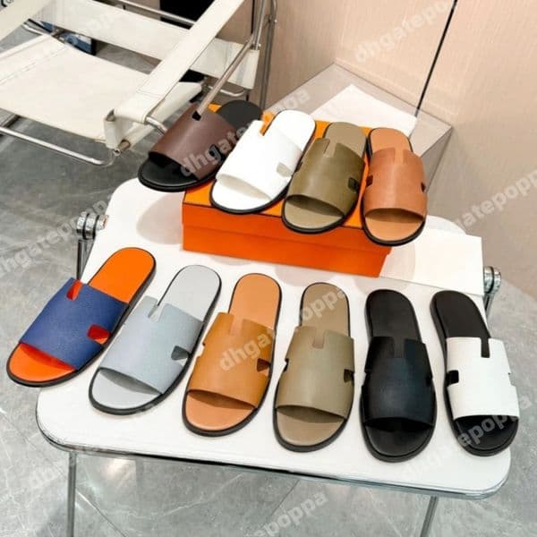 men slippers designer leather sandals flip flop heritage calfskin sandals summer lazy large beach casual slide guccis pradas uggs chanels fendis hermes versaces lv