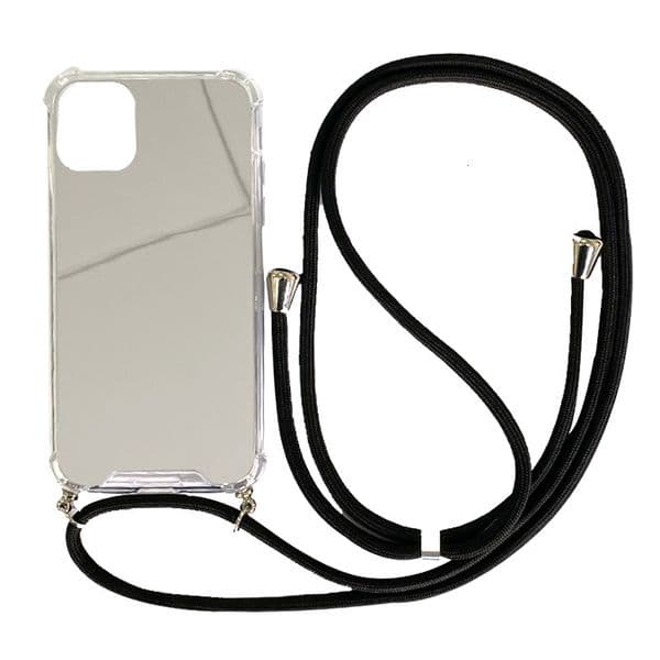 Compatible with iPhone 14 Pro 13 Airbag Shockproof Apple 12 Mirror Lanyard 15 Phone Case