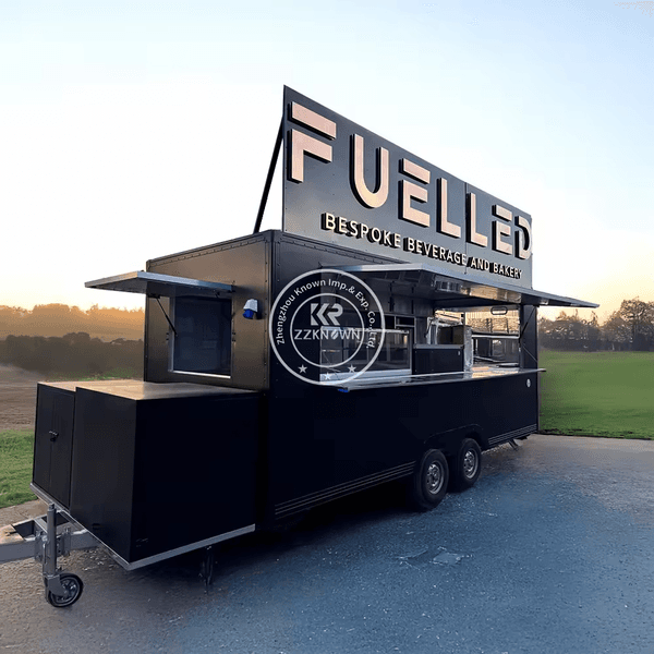 Customized Street Fast Food Truck Trailer Coffee Kiosk Hot Dog Cart Snack Pizza Vending Restaurant Catering Trailer For Sale