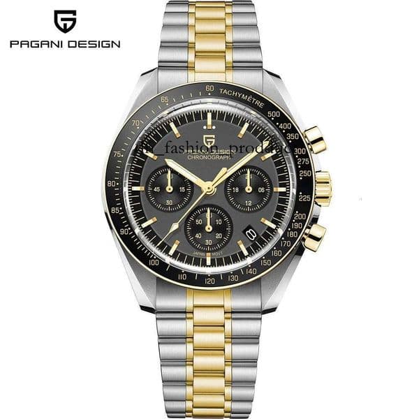 PAGANI DESIGN 2025 New Moon Watch Retro Luxury Quartz Watches For Men Stainless steel Luminous waterproof Sport Chronograph Man 802