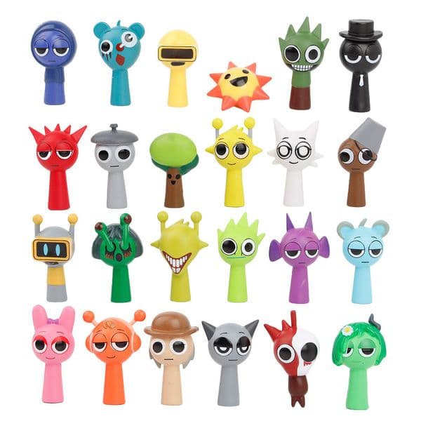 Action figure sets, collectible figures, unique Christmas and birthday gifts, whimsical art style figures, cars and desktop decorations