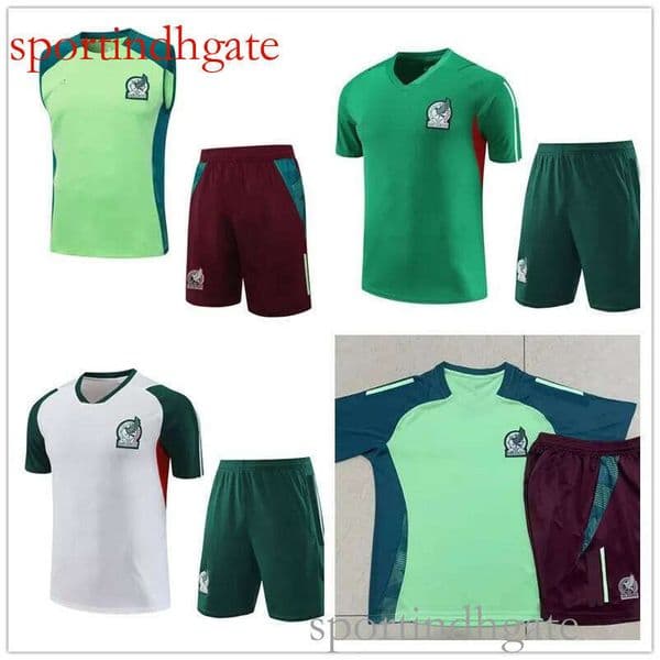 Authentic Soccer Jerseys Mexico Style Set Season Inspired Sports Kit, Short Sleeve Top Shorts, Adult & Youth Sizes Available - Ideal for Training