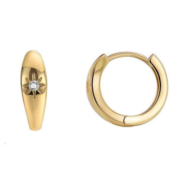 Bestseller DHCollections Minimalist Cubic Zirconia Earrings for Women - Fashionable Copper Sier Square Studs ddmytues