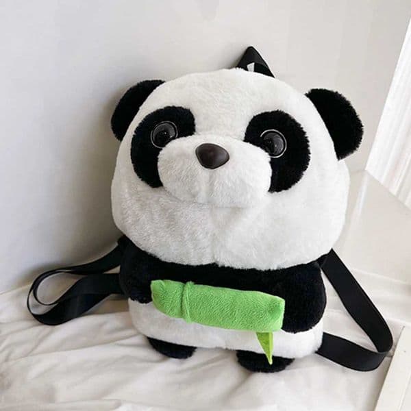 Panda Girl Dolls Backpack Casual Plush Children Adult Backpack Fashion Simple Adjustable Strap Kawaii Girls Boys Plush Bag Y250626