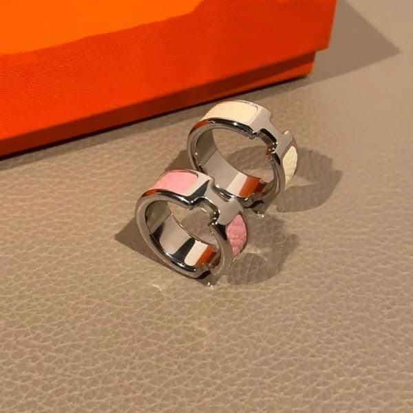 2026 Top grade luxury classic H letters designer for women mens unisex leather love rings silver rose gold pink couple lovers engagement ring jewelry