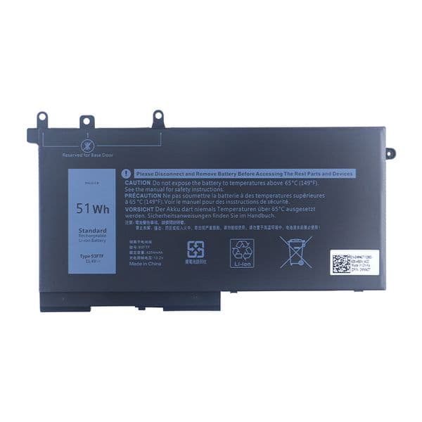 93FTF D4CMT Laptop Battery Replacement for Dell Precision 15 3520 3530 Latitude 5280 5288 E5480 E5580 E5490 E5590 5491 5591 Series(11.4V 51Wh)