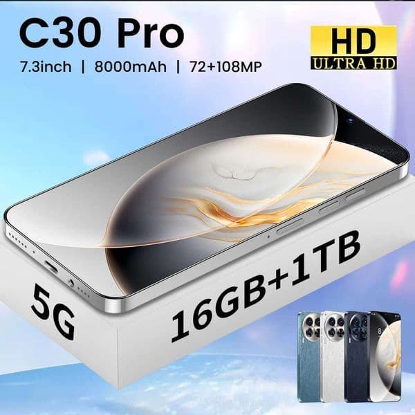Cell Phones Professional Wholesale Mobile Phone C30 Pro Android 7.3 Large Screen Smartphone Price (Strong)