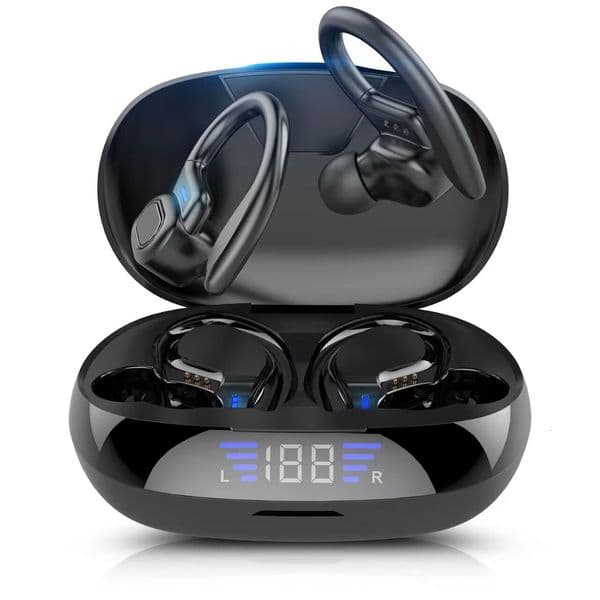 New Ear Hanging Bluetooth Earphones Non In Ear Digital Display Business Music Bluetooth Earphones Designer Bluetooth Earphones