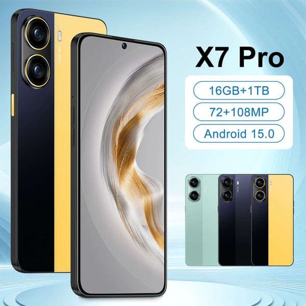 HD Display Mobile Phone New X7 Pro 3+16Gb 7.3Inch True 4G Phone Android 15 Direct Shipping