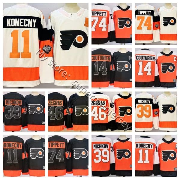 11 Travi Konecny Flyer Jersey Hockey Matvei Michkov Owen Tippett Sean Couturier Tyson Foerster Bobby Brink Scott Laughton Travi Sanheim Noah Cates Garnet Hathaway