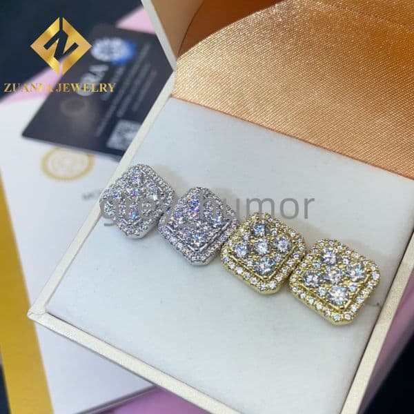 Past Diamond Test Moissanite 135mm Stud Earring Mens Women 925 Sterling Silver VVS Moissanite Iced Out Stud Earring with GRA