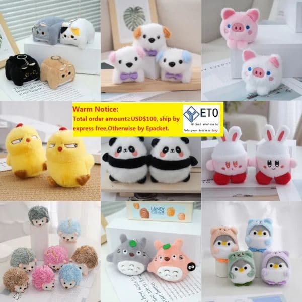Wholesale Various Authorized Plush Toys Mini Anime Keychain Pendants and Claw Machine Stuffed Prize Dolls Suitable for Vending Machines ZZ