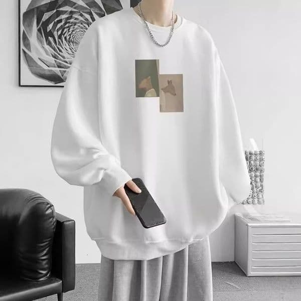 Heavyweight Thickened Sweatshirt For Designer Shirt Men Loose Long-sleeve Base Shirt Crew Neck Couple Style Oversized Trendy Designer Hoodie Versatile Jacket