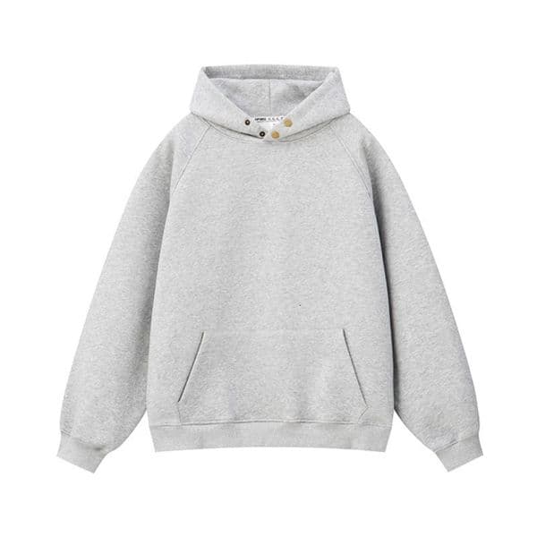 American Style Button Hooded Solid Color Sweatshirt Heavy Long Sleeve Men's High Street Thick Designer Shirt Loose Designer Hoodie Solid Color Spring Autumn Jacket