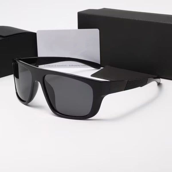 Mens Designer Sunglasses Sports Outdoor Shades UV400 Protection Full Frame Mirror Lens Glasses for Men and Women - Triangle Logo Luxury Style with Case