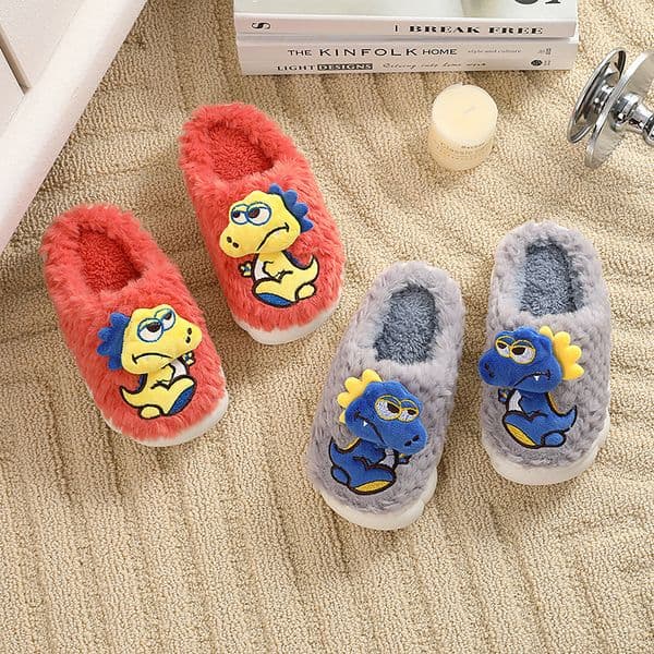 2025 New children's cartoon cotton slippers, neutral fur slippers, cotton shoes, warm and non slip indoor home slippers, design designer shoes