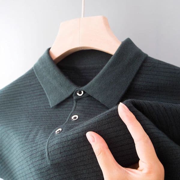 Middle-aged And Elderly Dad's Designer Hoodie Clothing Top Autumn Winter Knitted Base Sweater Men's Long Designer Shirt Sleeve T-shirt Thermal Polo Shirt