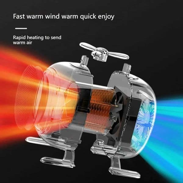 Portable Small Space 500W Heater Fast Heating Lightweight Desktop Warm Air Heater Indoor Office Household Warmer Fan M251009