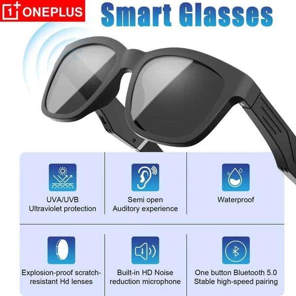 OnePlus Smart Wireless Bluetooth Glasses Call Navigation Noise Reduction Outdoor Waterproof Anti Blue Light AntiUV Sunglasses X251011