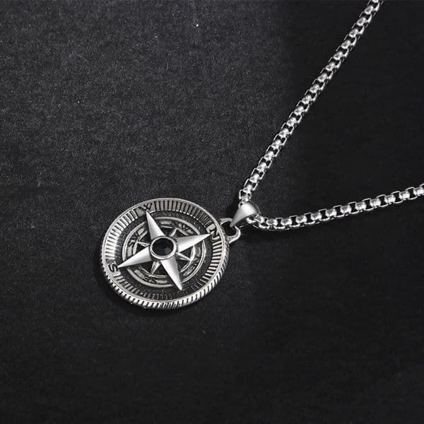 MHS.SUN Luxury Star of David Necklaces for Women Men Fashion Compass Pendant Chain Necklace Judaica Jewish Jewelry