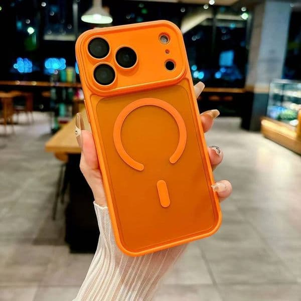 Original Matte Translucent Lens Protect Magsafe Phone Case For iPhone Air 17Pro 17 Pro Max Magnetic Wireless Charge Cover