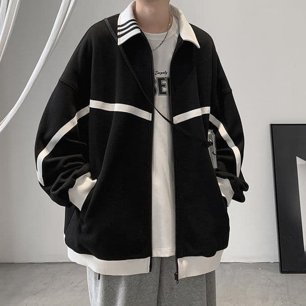 New Designer Jacket Korean Style Men's Jacket Men Jacket Ins Trend Spring Autumn Top Casual Loose Jacket Versatile Hong Kong Style Baseball Jacket