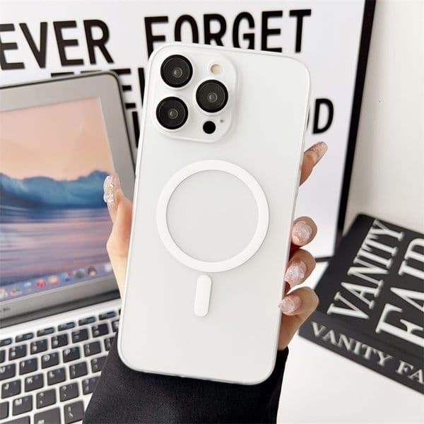 New Ice Mist Magnetic Compatible iPhone Pro Max Matte Apple Full Coverage Ultra Thin PC Simple Phone Case